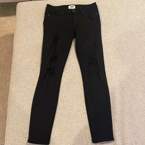 Paige Black Distressed Jeans